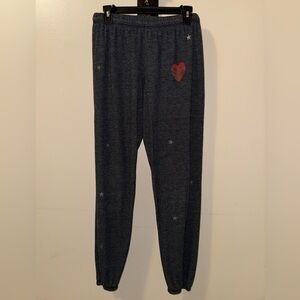 Lauren Moshi Chained Heart & Stars Sweatpants,Size-XS(but larger can ware)